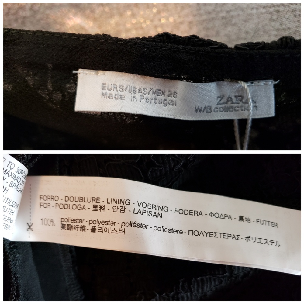 NWT Zara W & B Collection Cropped Lace Top - Picture 6 of 8